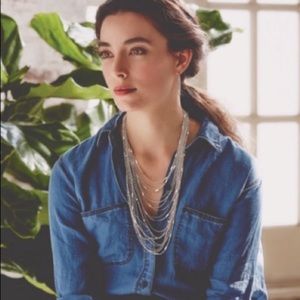 Chloe + Isabel Multi-Strand Chain Bib Necklace